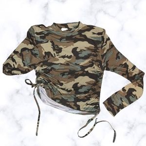 Orange Kiss- Camo Top